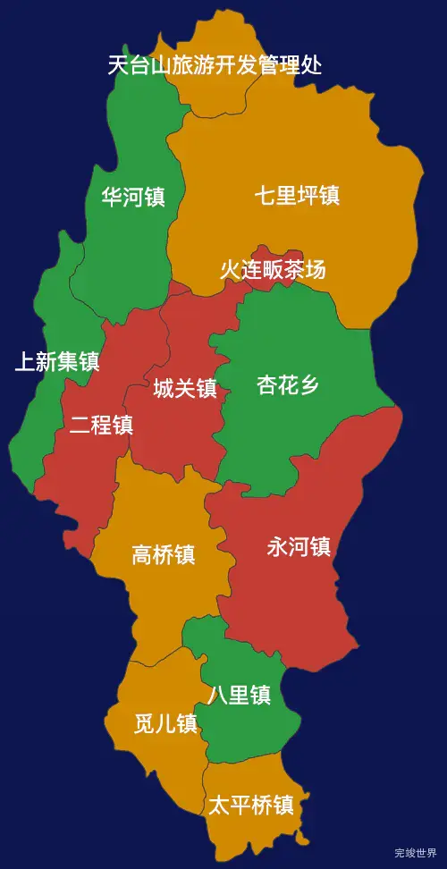 echarts黄冈市红安县geoJson地图3d地图效果